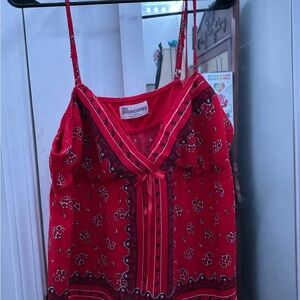 No Boundaries Floral Red Camisole